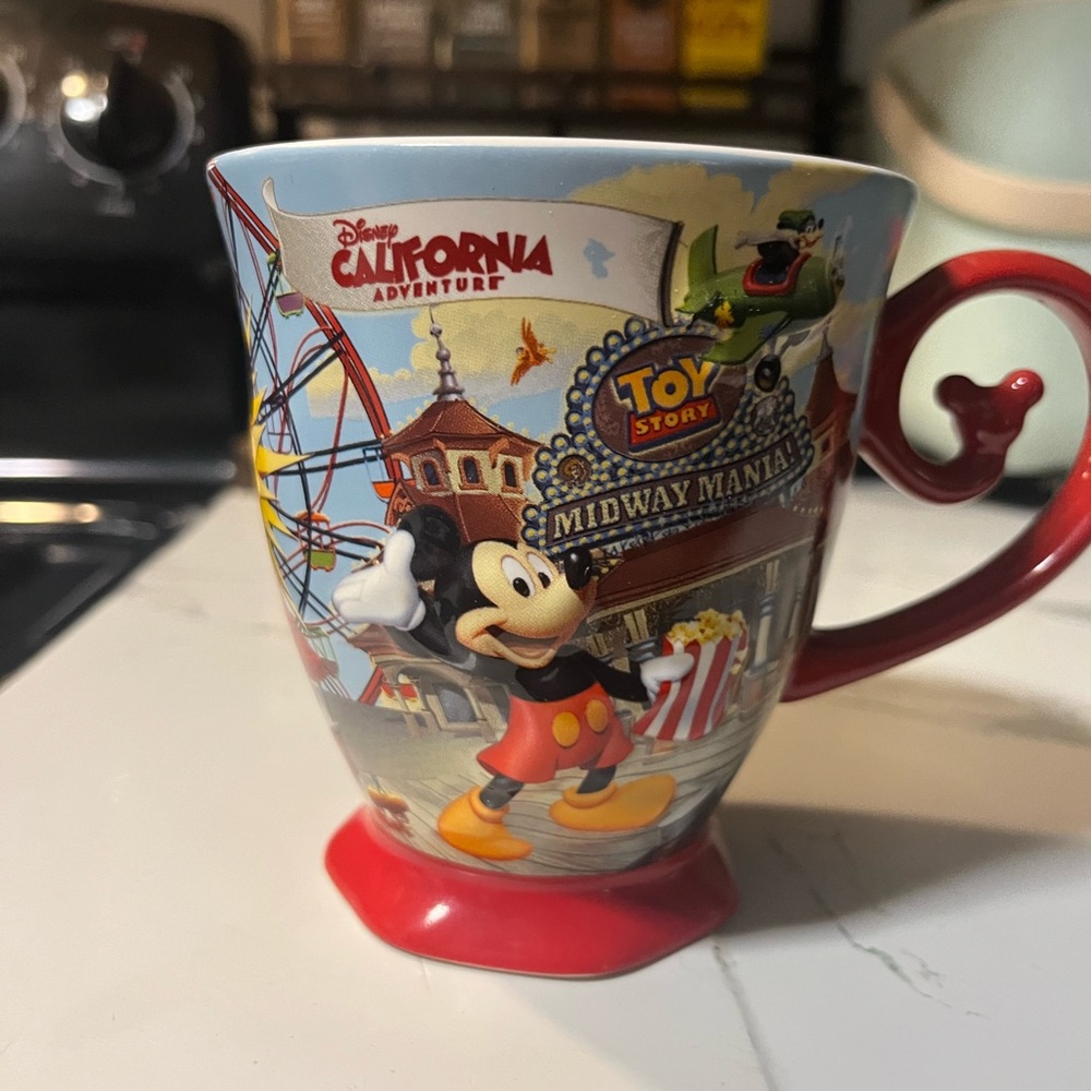 Disney California Adventure Mug with Red Handle vintage